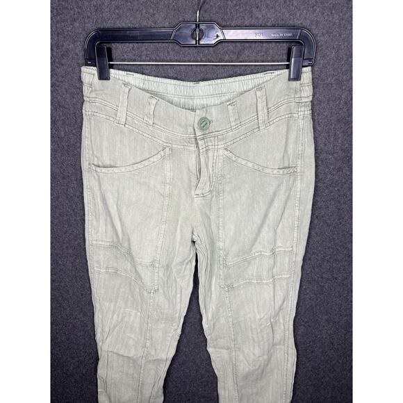 Free People Women’s Green Size XS Skinny Pants Large Pockets Stretchy Waist Band - Picture 2 of 12